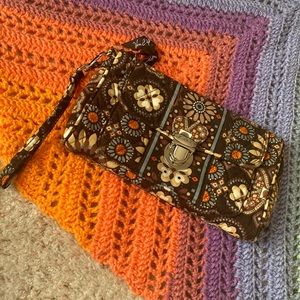 Vera Bradley wallet clutch with wrist straps